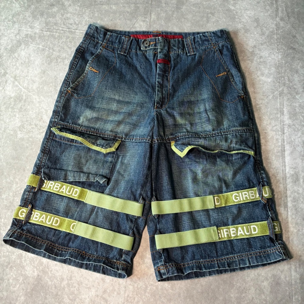 Y2K Marithe Francois Girbaud Baggy Double shuttle strap GRAIL Jorts skater
